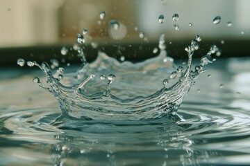 Fresh Water Splash Captured in High Detail