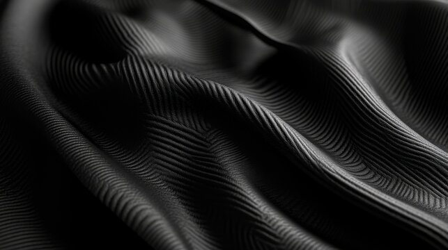 Tejido negro con texturas suaves y elegantes