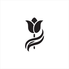 rose vector logo design