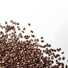 beans coffe in white background