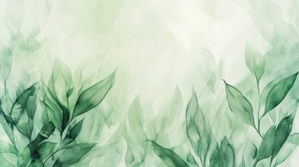 Gentle breeze caresses lush green leaves nature digital artwork calm environment close-up view serenity concept