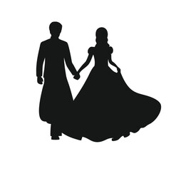 couple vector icon couple vector holding hand each other icon isolated on white background.