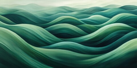 Paisaje abstracto colinas verdes