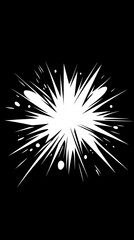 White Comic Book Explosion