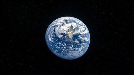 Obraz premium Earth from Space: Beautiful Planet Surrounded by Stars