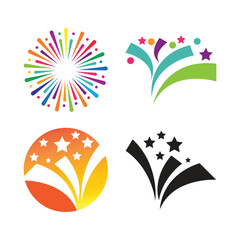 fireworks logo template icon