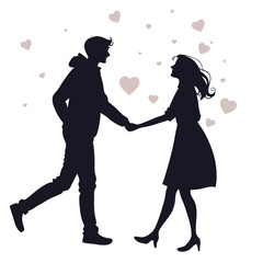 couple vector icon, couple vector holding hand each other icon isolated on white background.