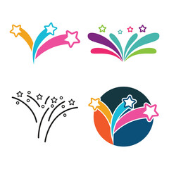 fireworks logo template icon