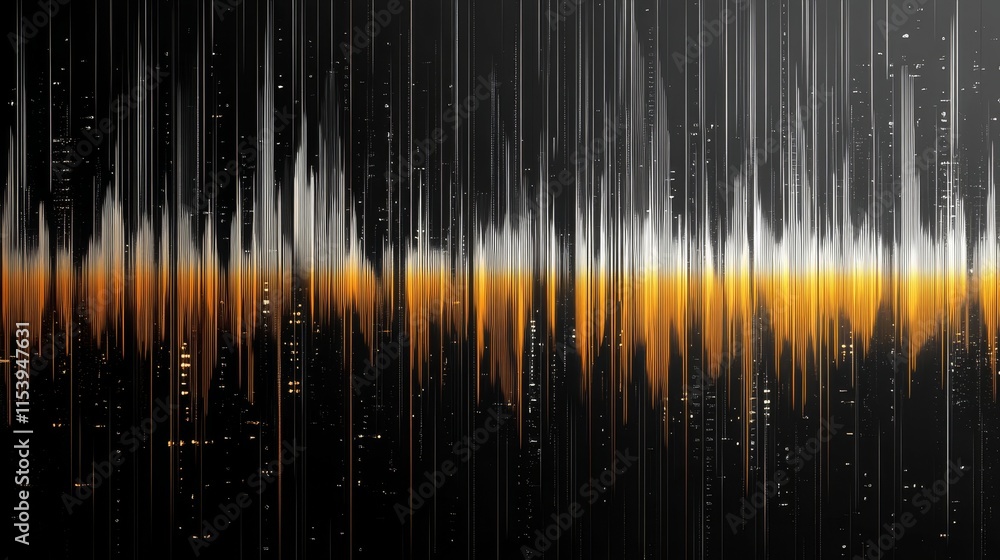 Poster sound wave visualization in vibrant colors showcasing audio frequency patterns dynamically against a