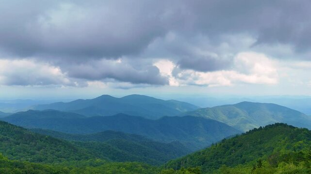 Drone footage of the beautiful smoky mountains in North Carolina.