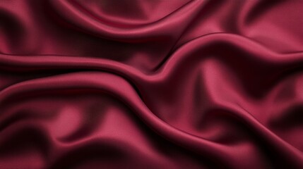 Obraz premium Draped Burgundy Satin Fabric Texture
