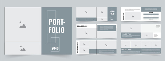 Architecture bbrochure design or landscape portfolio layout