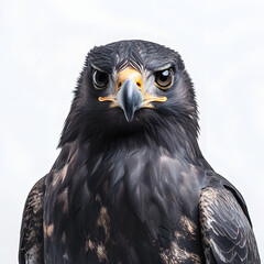 close up eagle in white background 