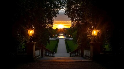 Sunset View from the Grand Staircase at the Park