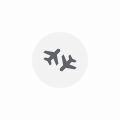 flight transit icon sign vector