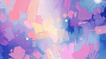 colorful mix of flowing paint. mixed. on canvas texture cloth. abstract background Artwork, digital painting