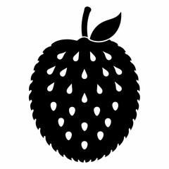 Soursop black silhouette vector