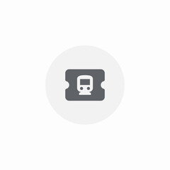 train ticket icon sign vector