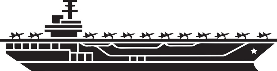 Vector aircraft carrier icon