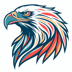 Abstract Colorful eagle head Logo Design Vector  illustration clipart