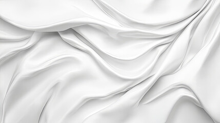 Obraz premium Smooth white fabric texture with elegant folds and drapes, perfect for backgrounds