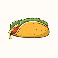taco mexican food logo template