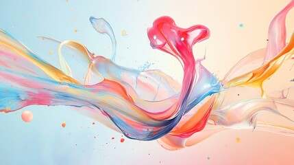 Vibrant Splash of Colorful Paint in Mid Air Showcasing Expression and Creativity