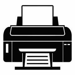 Printer Black Silhouette Vector Design