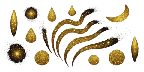 set of leaves isolated on white