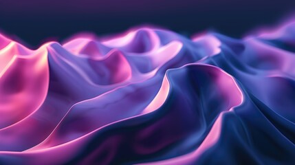 Obraz premium Abstract waves in vibrant colors create a serene, digital landscape.