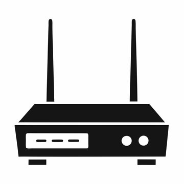 black router with antennas clip art preview