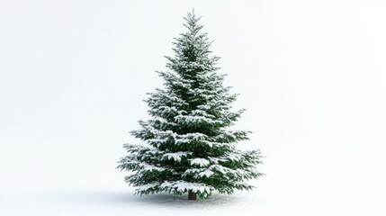 Fototapeta premium Snowy Evergreen Christmas Tree