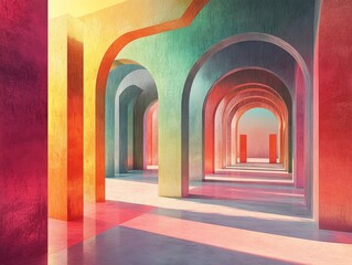 Colorful Archway Passage