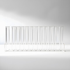 Laboratory glassware on a white background. 3d rendering.
