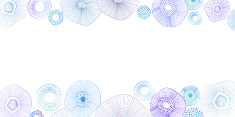 Soft, intricate cell-like patterns in bright colors symbolizing, art, life and harmony. Ideal for health, science, and wellness projects