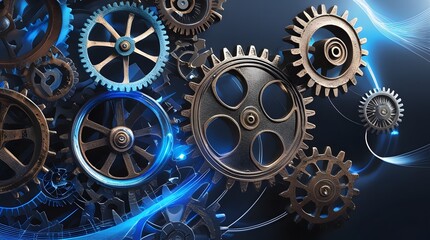Mechanical Gears Interacting with Digital Circuits