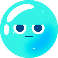 Bubble Bored Face Cartoon