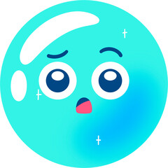 Bubble Confused Face Cartoon