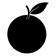 Clementine black silhouette vector