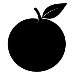 Clementine black silhouette vector