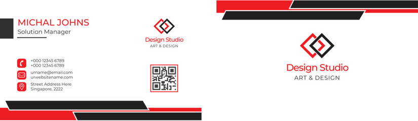 Obraz premium Modern and clean professional business card template