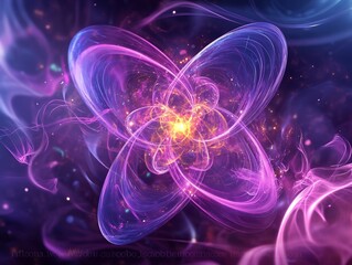Abstract Purple and Blue Energy Nebula