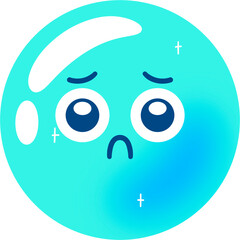 Bubble Sad Face Cartoon