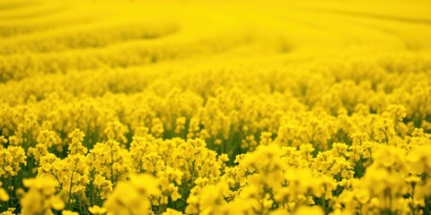 Obraz premium Vibrant Yellow Flowers in a Blooming Field, a Stunning Natural Landscape