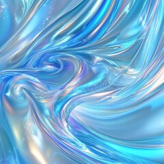 Abstract Blue Swirling Liquid Background