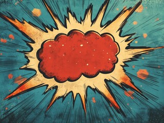 Fototapeta premium Vintage Comic Book Explosion Background