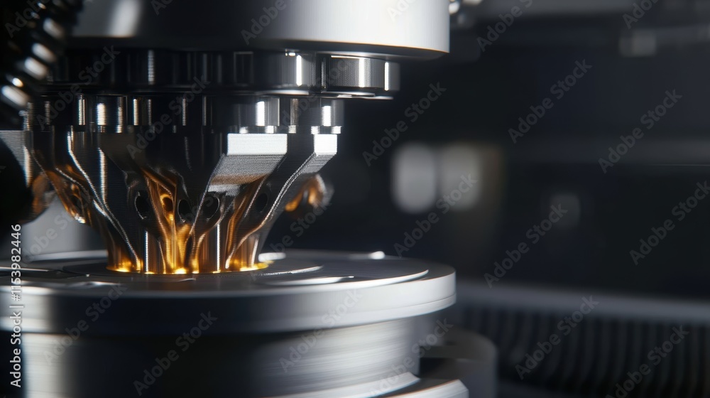 Aufkleber a closeup shot of a 3d printer producing custom tool replacements emphasizing the speed and efficien