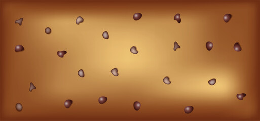 Seamless chocolate chips vector texture background 
