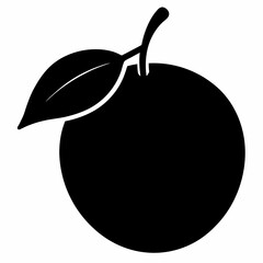 Guava black silhouette vector
