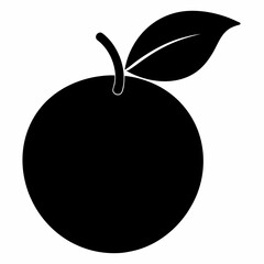 Guava black silhouette vector